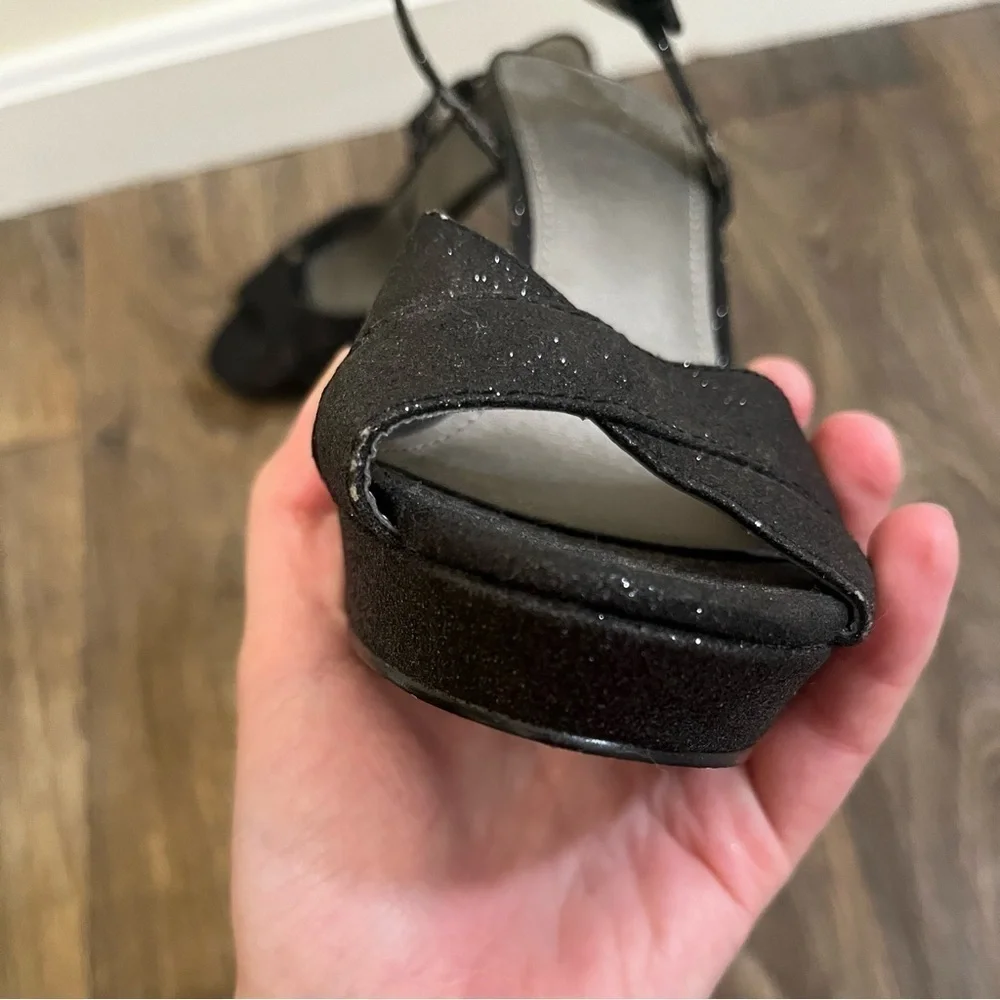 Guess Stunning Glittery Black 6” Heels